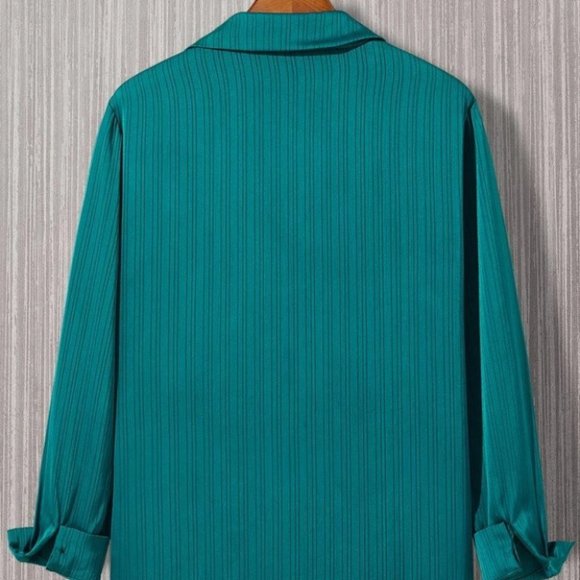 Blue Mens Button Up Shirt - Picture 3 of 6